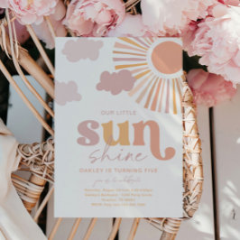 Invitación de cumpleaños de Girly Little Sunshine