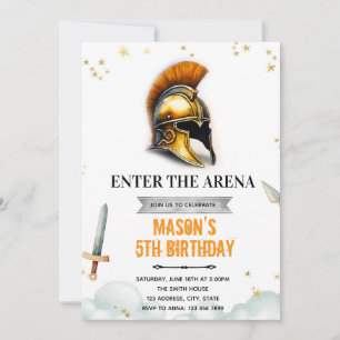 Invitación de cumpleaños de Gladiador