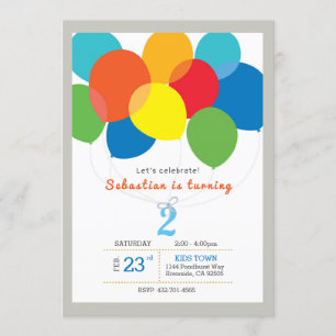 Invitación de cumpleaños de globo