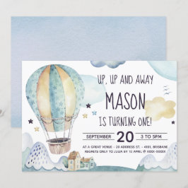 Invitación de cumpleaños de globo aerostático