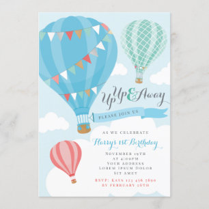 Invitación de cumpleaños de globo aerostático