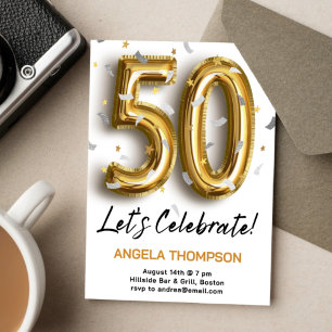 Invitación de cumpleaños de Golden 50 años