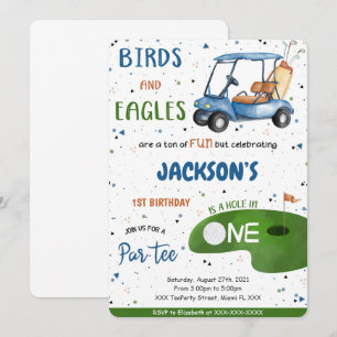 Invitación de cumpleaños de golf