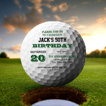 Invitación de cumpleaños de golf