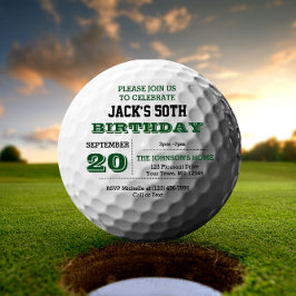 Invitación de cumpleaños de golf
