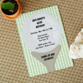 Invitación de cumpleaños de golf