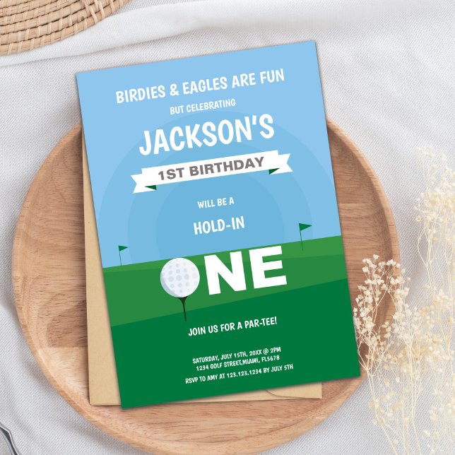 Invitación de cumpleaños de Golf Boy (Golf Boy Birthday Invitations)
