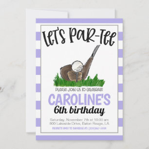 Invitación de cumpleaños de Golf Let's Par-tee