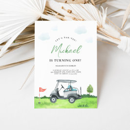 Invitación de cumpleaños de Golf Par-Tee