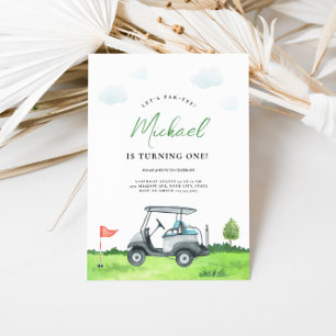 Invitación de cumpleaños de Golf Par-Tee