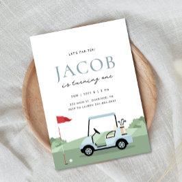 Invitación de cumpleaños de golf Par-tee