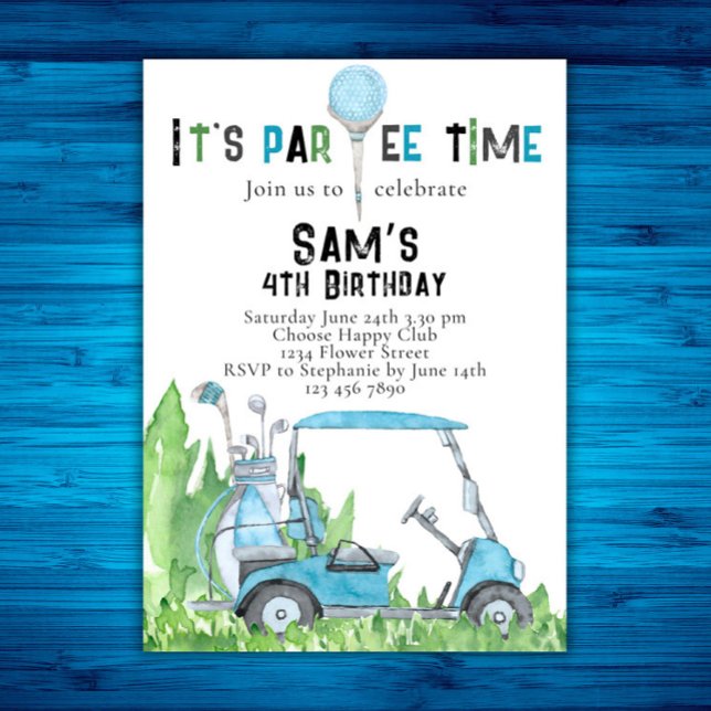 Invitación de cumpleaños de golf Par-tee de cumple (Subido por el creador)