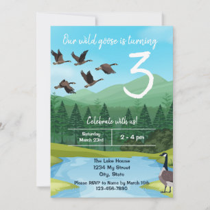 Invitación de cumpleaños de Goose de Canadá