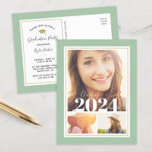 Invitación de cumpleaños de graduación de 3 fotos