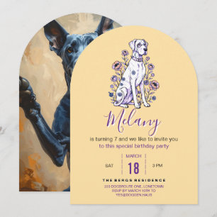 Invitación de cumpleaños de Gran Danés