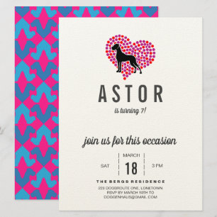 Invitación de cumpleaños de Gran Danés