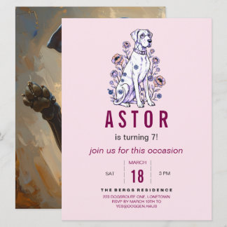 Invitación de cumpleaños de Gran Danés