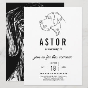 Invitación de cumpleaños de Gran Danés