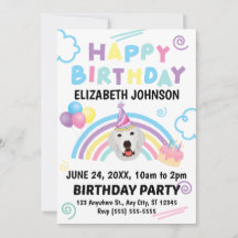 Invitación de Cumpleaños de Gran Pirineo