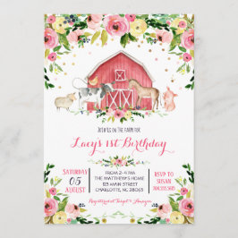 invitación de cumpleaños de granja, invitación de 