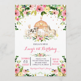invitación de cumpleaños de granja, invitación de 