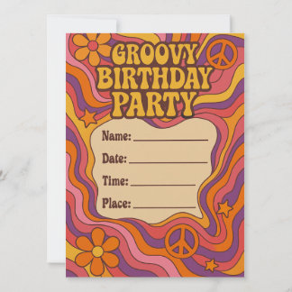 Invitación de cumpleaños de Groovy