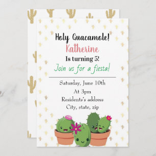 Invitación de cumpleaños de Guacamole