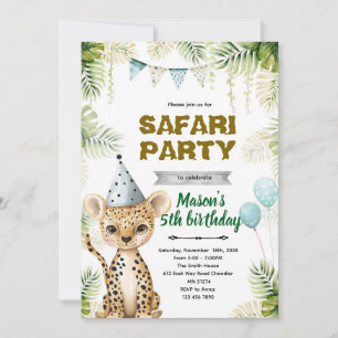 Invitación de cumpleaños de guepardo