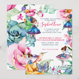 Invitación de cumpleaños de hada de primavera