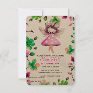 Invitación de cumpleaños de hada editable, Cumplea
