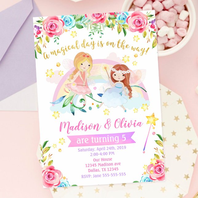 Invitación de cumpleaños de hada / Fiesta conjunta (Subido por el creador)