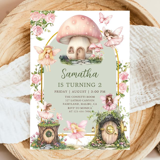 Invitación de cumpleaños de hada mágica del bosque (Subido por el creador)