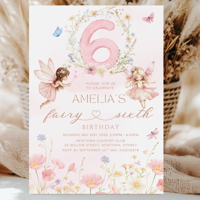 Invitación de cumpleaños de hada niña, Cumpleaños  (Subido por el creador)