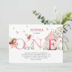 Invitación de cumpleaños de hada personalizada par