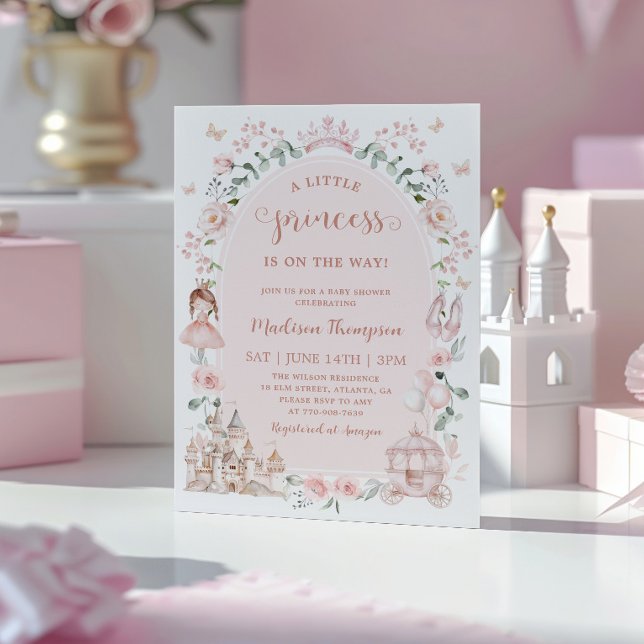 Invitación de Cumpleaños de Hada Princesa Rosa Rub (Subido por el creador)