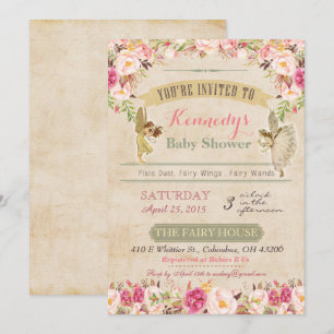 Invitación de Cumpleaños de Hada Vintage
