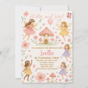 Invitación de cumpleaños de hadas de hadas de hada