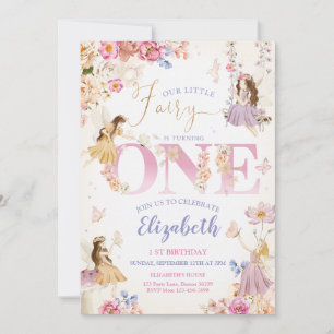 Invitación de cumpleaños de hadas Fairy Garden Cum