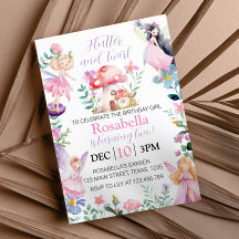 Invitación de cumpleaños de hadas mágicas cualquie