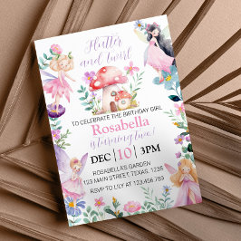 Invitación de cumpleaños de hadas mágicas cualquie