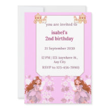invitación de cumpleaños de hadas niñas
