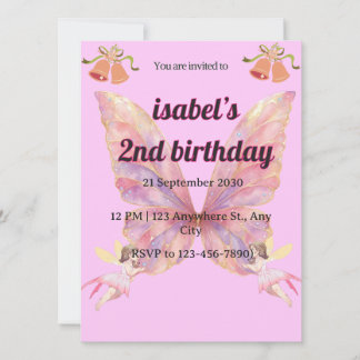 invitación de cumpleaños de hadas para niñas