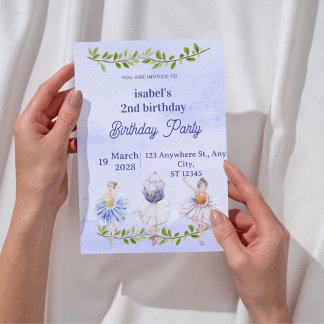 invitación de cumpleaños de hadas para niñas