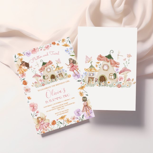 Invitación de cumpleaños de hadas rosadas (Subido por el creador)