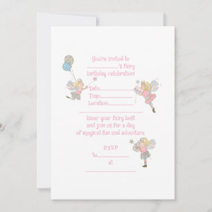 Invitación de cumpleaños de hadas rubias