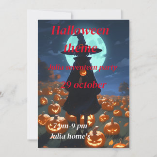 Invitación de cumpleaños de Halloween