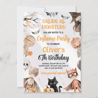 Invitación de cumpleaños de Halloween