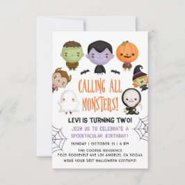 Invitación de cumpleaños de Halloween