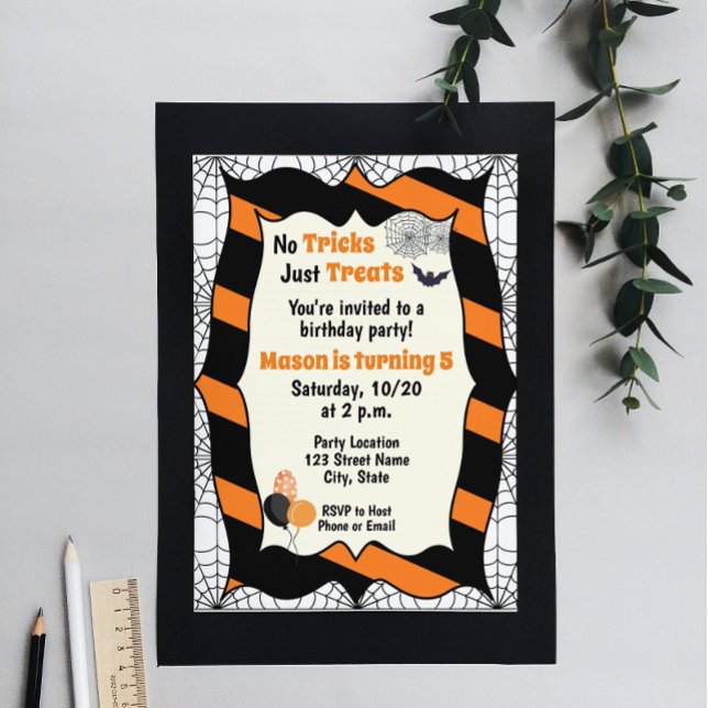 Invitación de cumpleaños de Halloween (Subido por el creador)