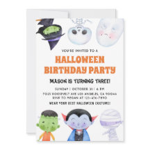 Invitación de cumpleaños de Halloween